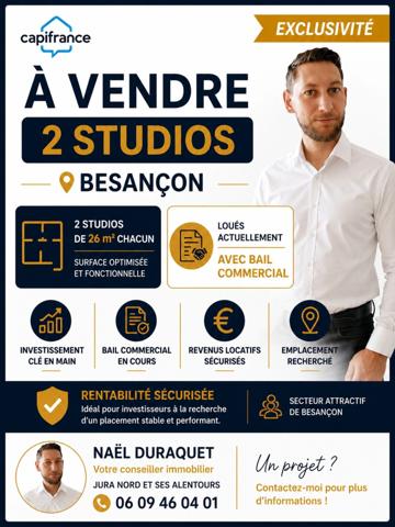 lot de 2 studios à vendre
