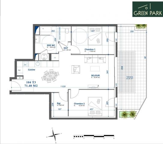 Appartement à vendre 3 pièces 71 m² Toulon