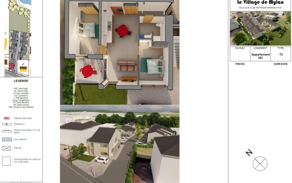 Appartement à vendre    3 pièces • 64 m2 Hettange-Grande