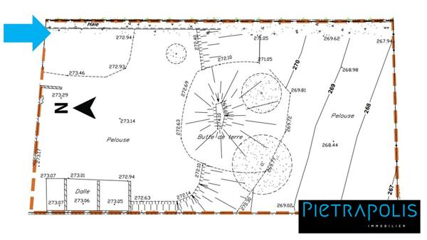 CALME et VUE DEGAGEE - Terrain constructible de 775 m²