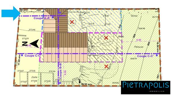 CALME et VUE DEGAGEE - Terrain constructible de 775 m²