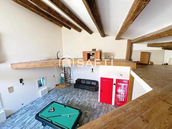 Maison de village type loft - 125 m² habitables + garage 125m2, terrasse, mezzanine et suite parentale – Coursan