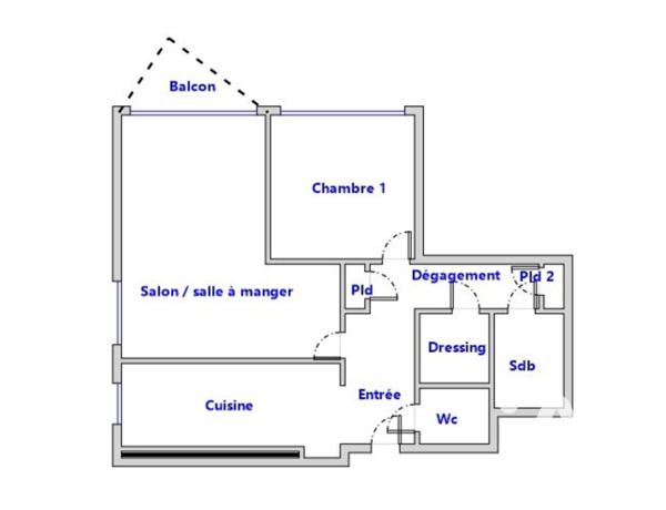 Appartement à vendre 2 pièces 55 m² Le Chesnay-Rocquencourt