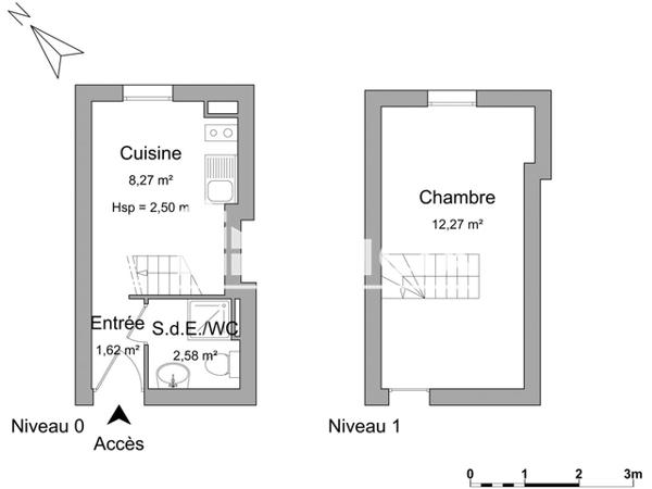 Location Studio 24.74 m² - 1 RUE DES URSULINES Limoges 87000