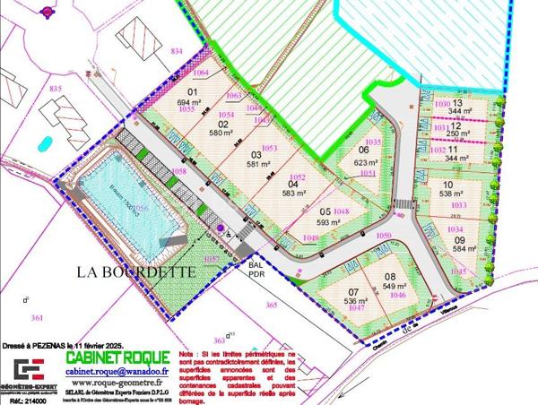 Lotissement de 593 m²