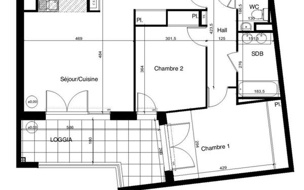 Appartement à vendre    3 pièces • 65,31 m2 Montpellier