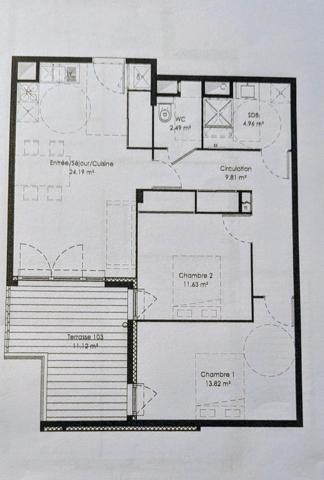 Situé a Toulon Ouest, dans une résidence moderne et sécurisée, appartement de type 3 de 67m² avec terrasse de 11m² et place de parking en sous sol