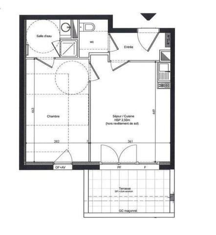 Appartement 2 pièces                                        - 44600 Saint-Nazaire - CENTRE VILLE - GARE Réf : 3688