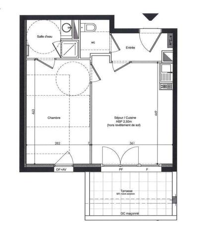 Appartement 2 pièces                                        - 44600 Saint-Nazaire - CENTRE VILLE - GARE Réf : 3688