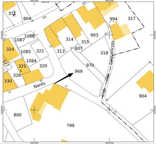 Terrain constructible de 402 m² avec emprise au sol non réglementée Crozet 01170