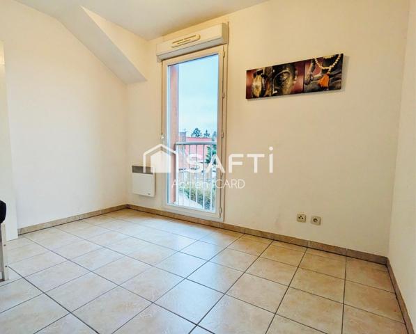 Appartement T2, balcon, résidence & parking sécurisés