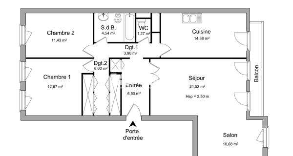 Location Appartement 4 pièces 93.49 m² - Saint-étienne 42100