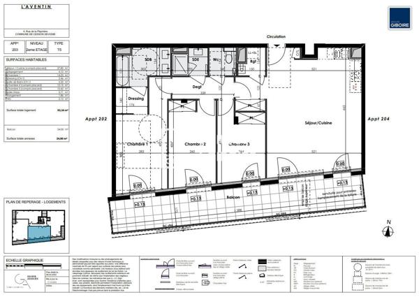 Appartement T5 à vendre CESSON SEVIGNE - 93 m² (réf : AVENTIN-203TEM)