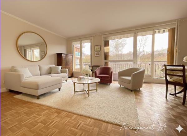 Versailles (78000) APPARTEMENT de 75m2 avec VUE sur la FORET et ACCES DIRECT - AU CALME - PROCHE TOUTES COMMODITES - BELLE PIECE