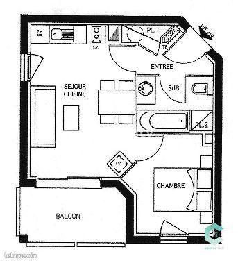 Appartement 2 pièces - 32 m² Exclusivité efficity