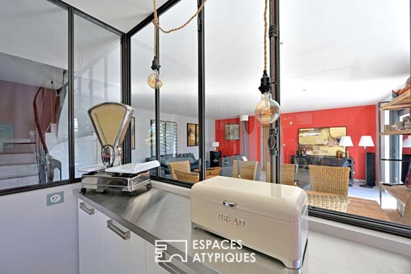 Bastide contemporaine avec piscine et vue