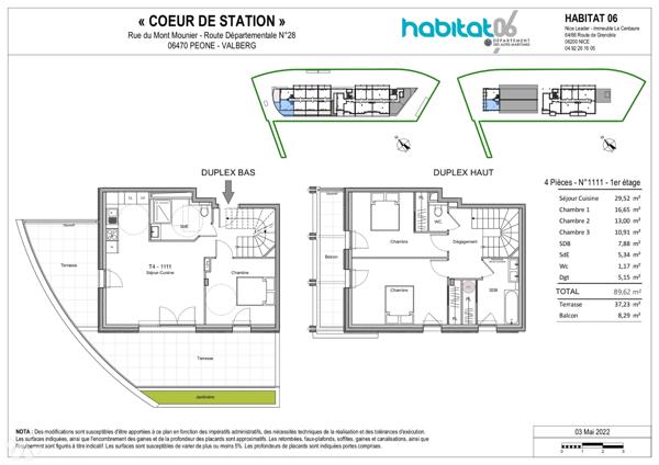 "COEUR DE STATION" - Programme neuf VALBERG -  DUPLEX 4P