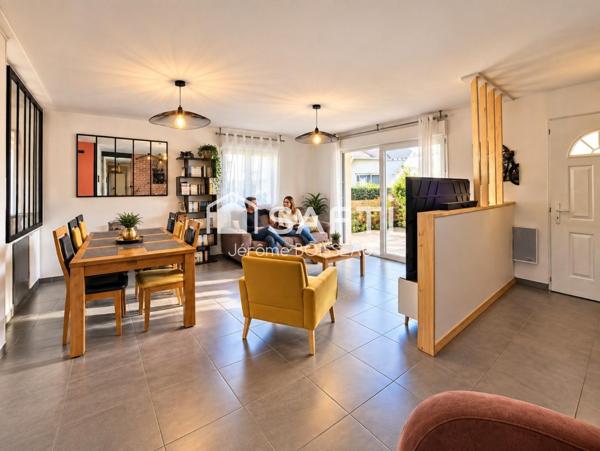 Maison familiale de plain-pied – 130 m² – 4 chambres – Terrain 705 m² – Garage indépendant