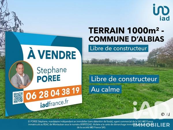 Terrain à vendre 1 000 m² Albias