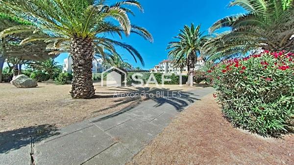 Front de mer – Studio cabine rénové avec vue mer, terrasse, piscine et accès direct à la plage