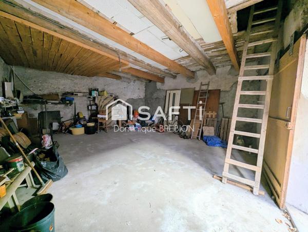 CAUX - Garage de 45m², grande hauteur, mezzanine