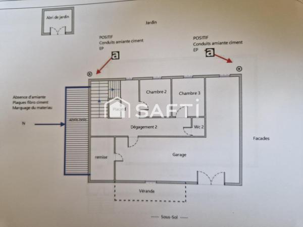 Maison de 71m², avec sous sol de 75m² et jardin de 648m²
