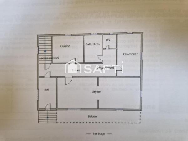 Maison de 71m², avec sous sol de 75m² et jardin de 648m²