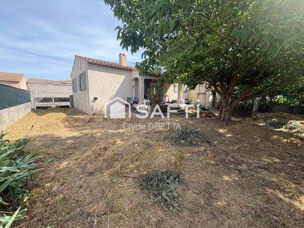 Maison de plain-pied de 83m², 3 chambres, garage.ma