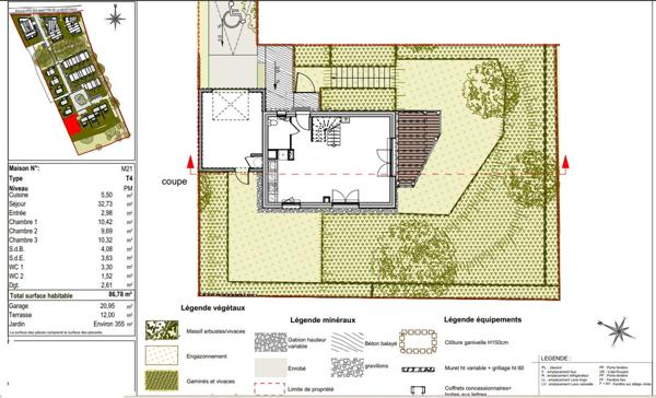 A VENDRE MAISON T4 DE 86,78m² avec GARAGE DISPONIBLE DE SUITE
