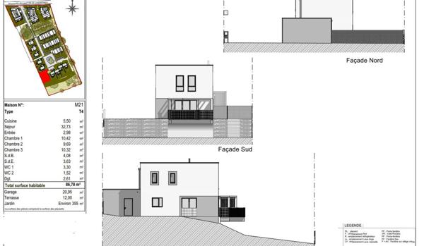 A VENDRE MAISON T4 DE 86,78m² avec GARAGE DISPONIBLE DE SUITE