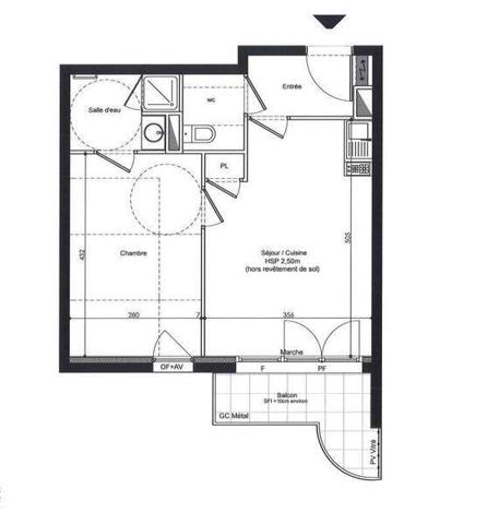 Appartement 2 pièces                                        - 44600 Saint-Nazaire - CENTRE VILLE - GARE Réf : 3498
