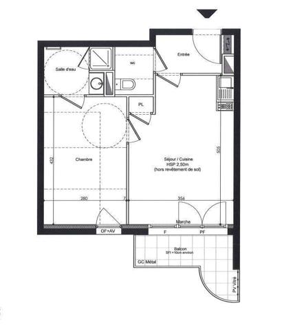 Appartement 2 pièces                                        - 44600 Saint-Nazaire - CENTRE VILLE - GARE Réf : 3498