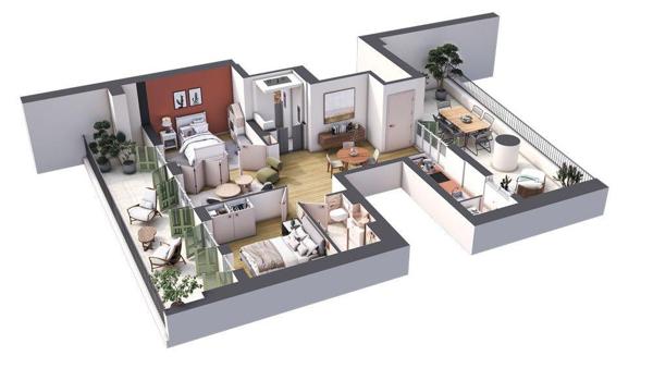 Appartement à vendre 3 pièces 52 m² Nice