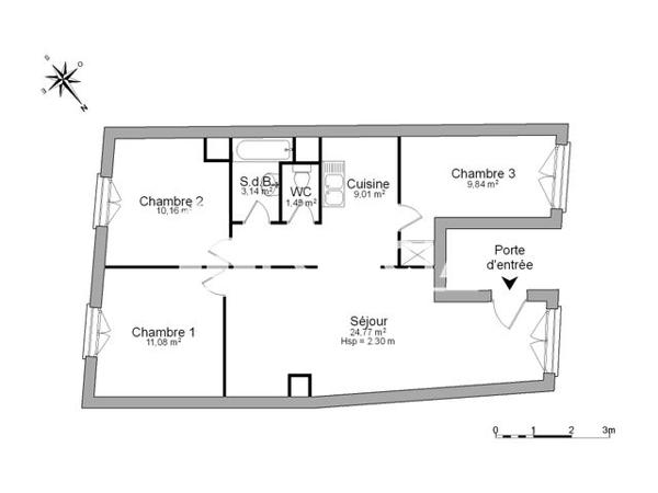 Location Appartement 4 pièces 69.45 m² - 2 BIS RUE DES JOUERIES Saint Germain En Laye 78100