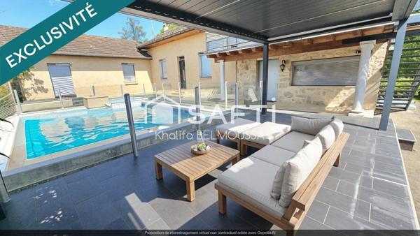 Maison familiale avec gîte, piscine et dépendance – 185 m² habitables sur 2900 m² de terrain à Belley