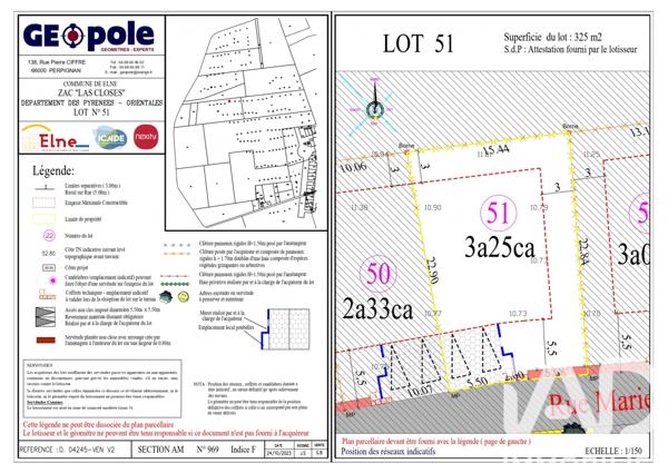 Terrain à vendre 325 m² Elne