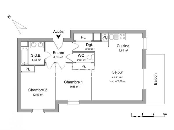 Location Appartement 3 pièces 62.55 m² - 2 RUE DES MERISIERS La Chaussee Saint Victor 41260