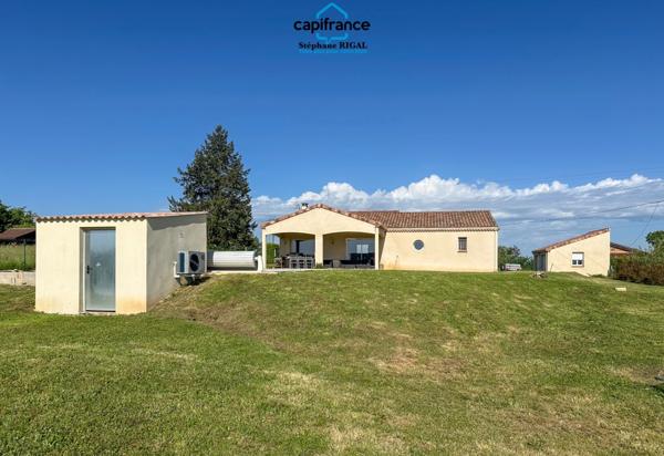 Maison à vendre 5 pièces FUMEL (47) de 140m2 habitables avec piscine et double garage.