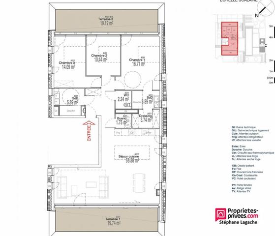Appartement Le Touquet Paris Plage 4 pièce(s) 115 m2 avec 2 terrasses  garage et cave