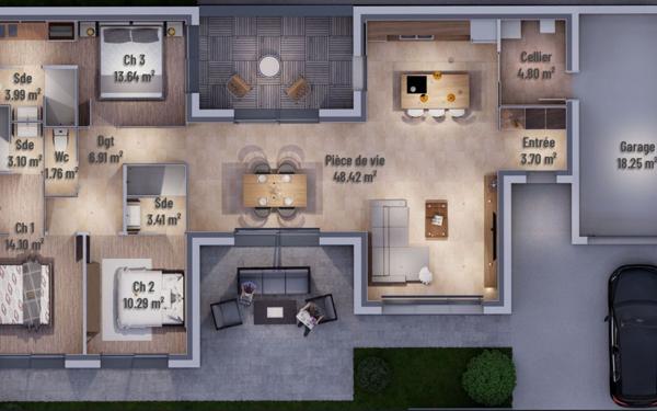 Maison à vendre    4 pièces • 114 m2 Grand-Champ