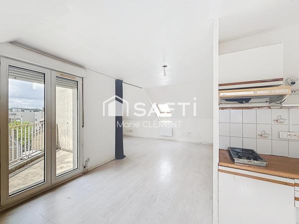 Appartement de 30 m2 avec 2 balcons et place de parking