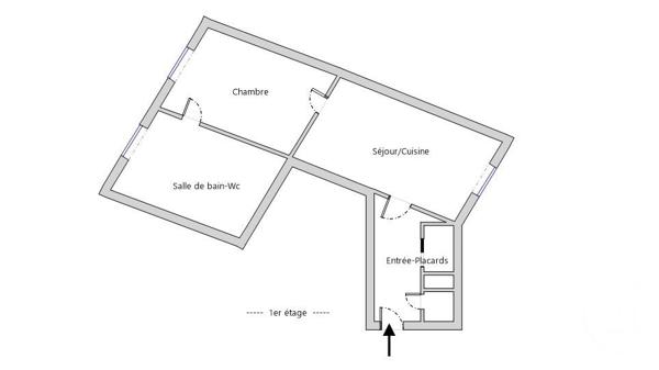 Appartement F2 à vendre  2 pièces - 37,60 m 2   PARIS  - 75010