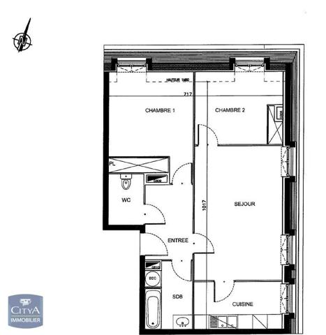 Appartement à louer 3 pièces 64.88m² Saint-Quentin (02100)