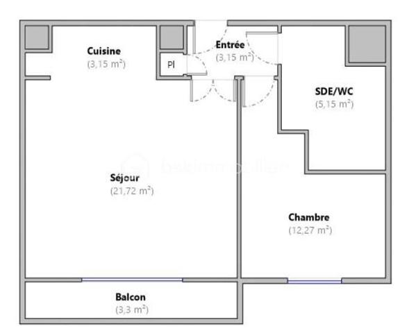 Appartement de 45,44 m²
