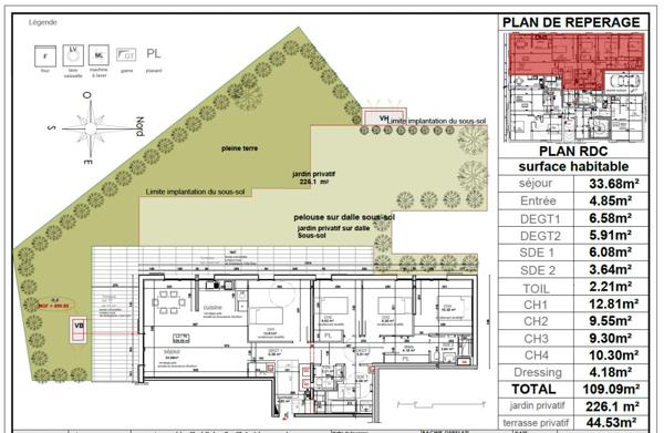 Appartement Vetraz-Monthoux T5 - RDJ - 109.14 m2 - 569 000