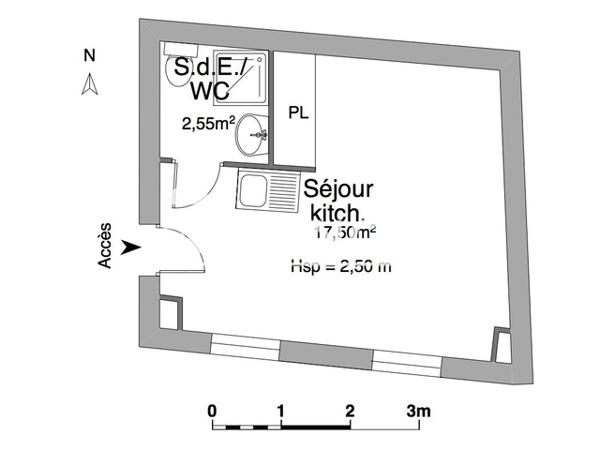 Location Studio meublé 20.05 m² - 10 RUE MARIE DORVAL Lorient 56100