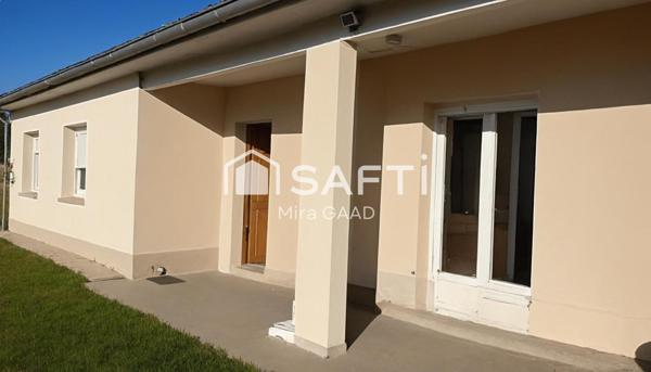 Maison T4 plain pied , 5mn du centre