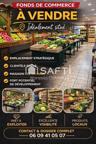 Primeur – Fonds de commerce à vendre, bel emplacement