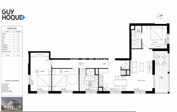 Appartement Ciboure 4 pièce(s) 97m²