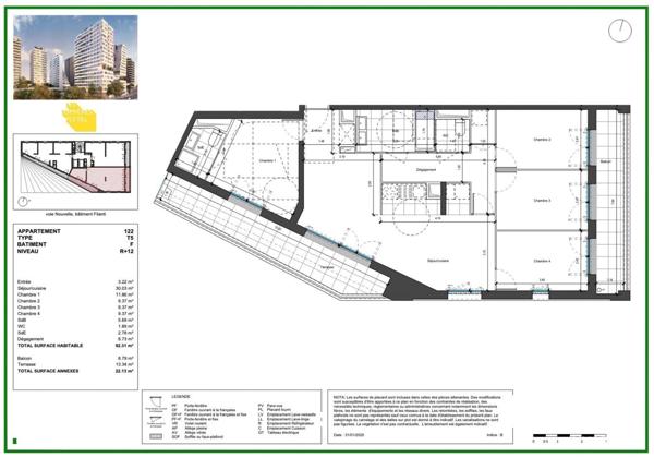 Appartement à vendre 5 pièces 92 m² Saint-Denis
